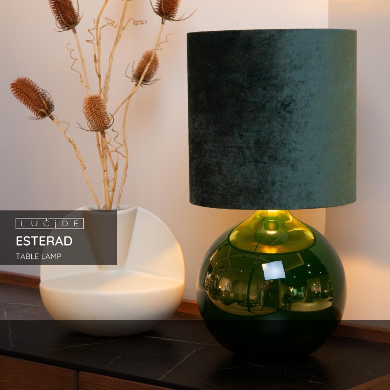 Lucide ESTERAD - Stolná lampa - 1xE14 - Zelená